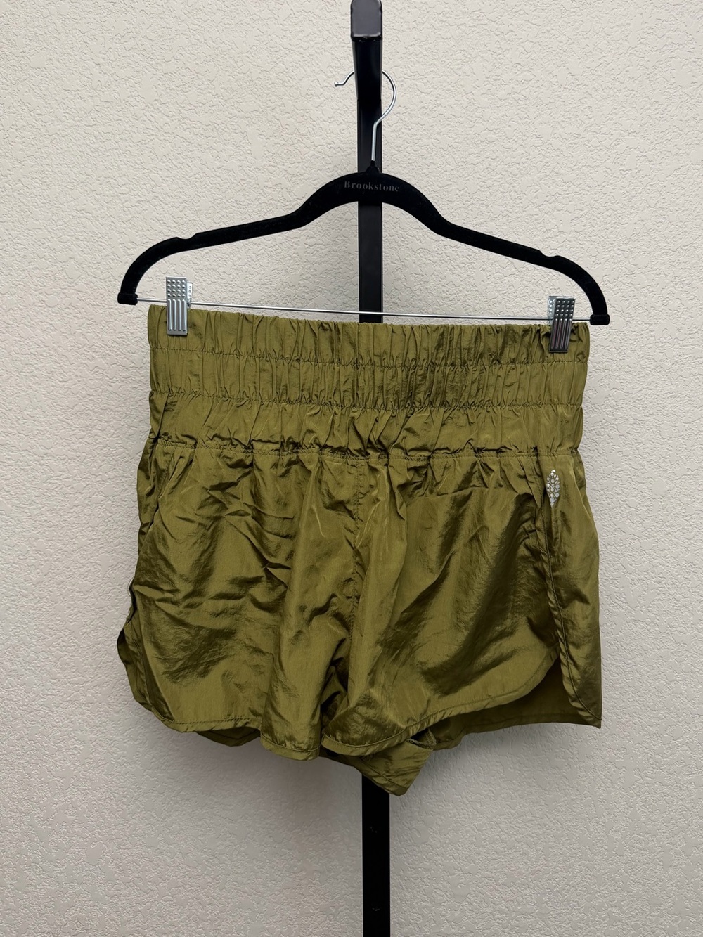 Free People The Way Home Olive Green Women's Elastic Waist Athletic Shorts